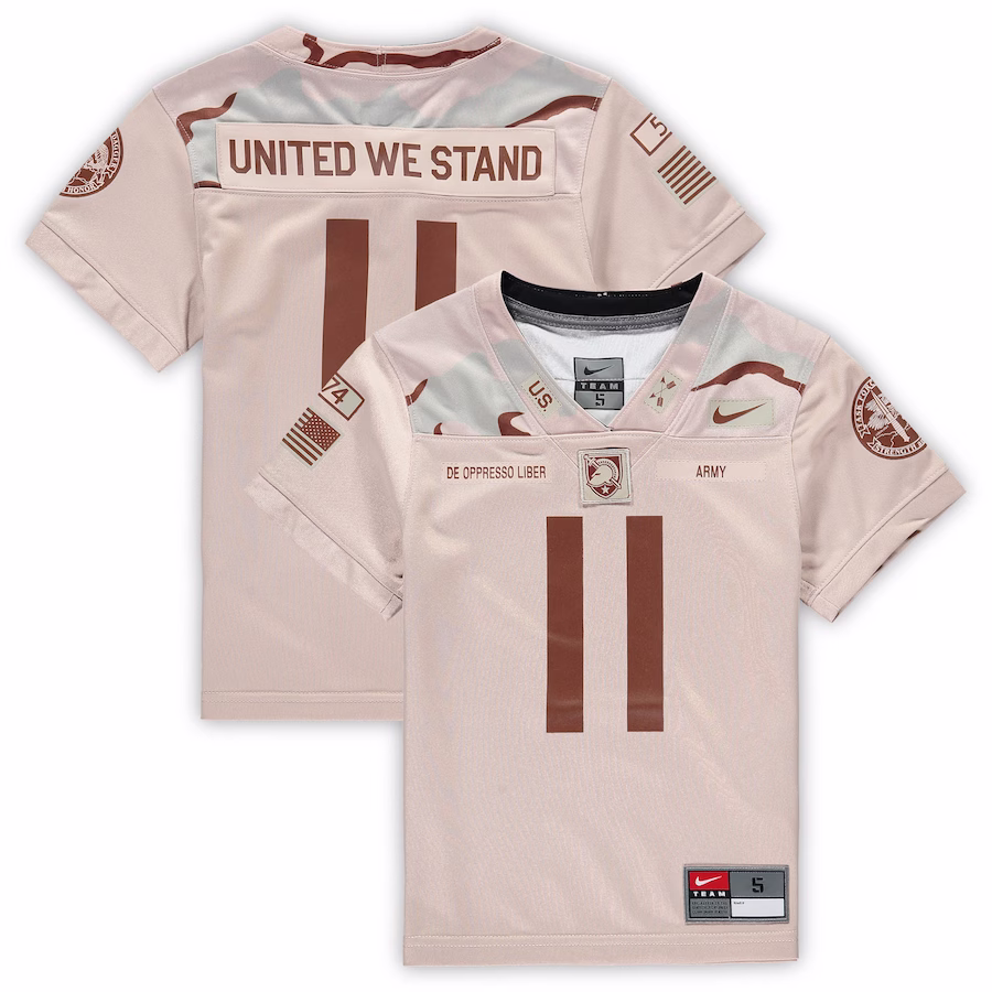 #11 Army Black Knights Nike Preschool Untouchable Replica Football Jersey - Tan - Puhuasuan