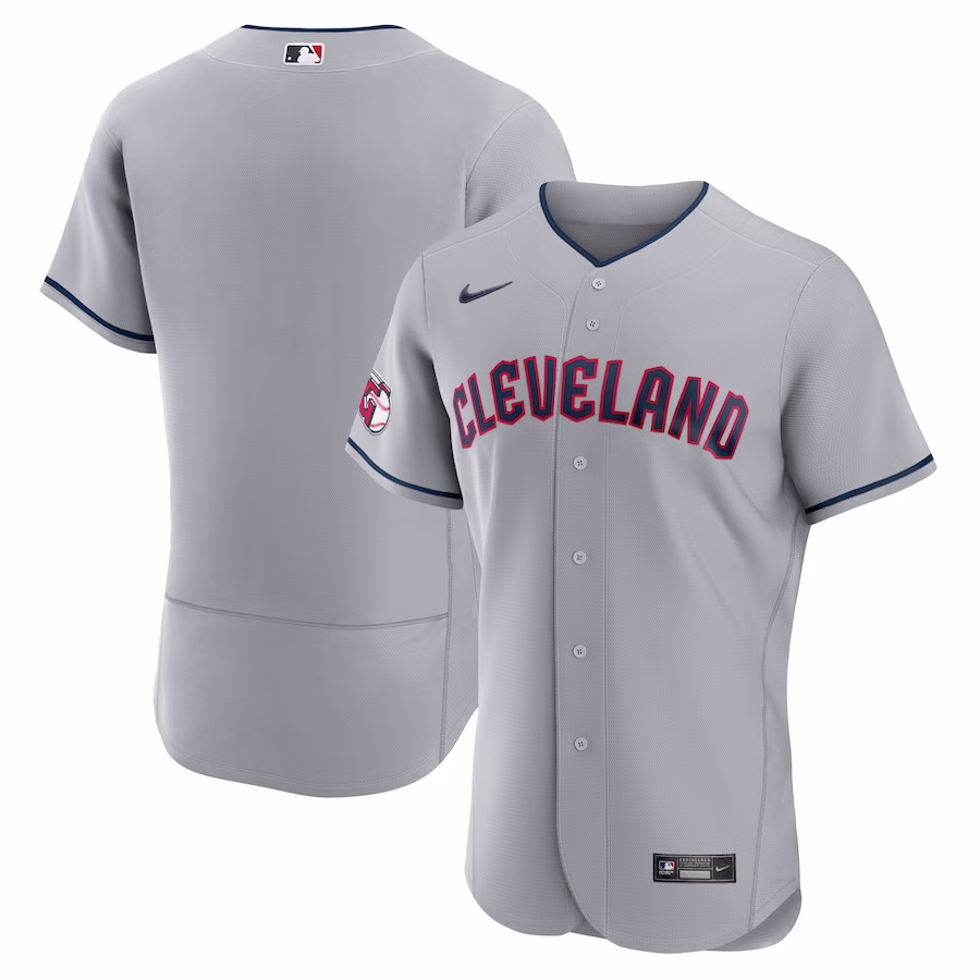 Men's Cleveland Guardians Nike Gray Road Authentic Team Jersey - Puhuasuan