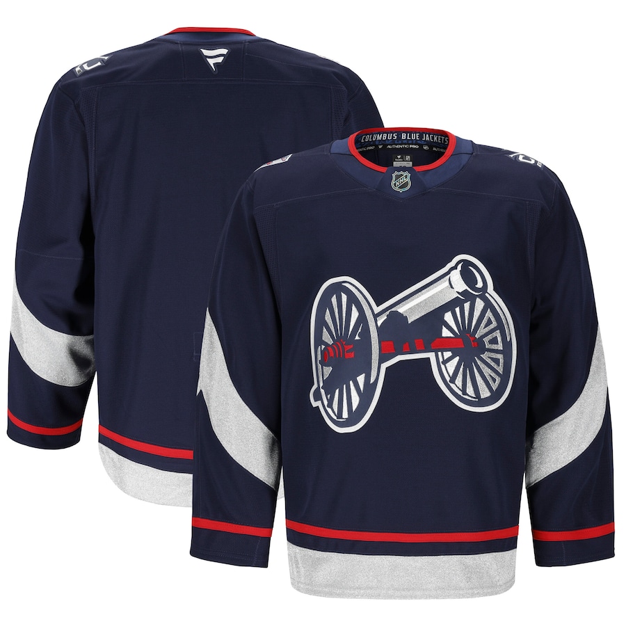 Men's Columbus Blue Jackets Fanatics Navy 2025 NHL Stadium Series Authentic Pro Jersey - Puhuasuan