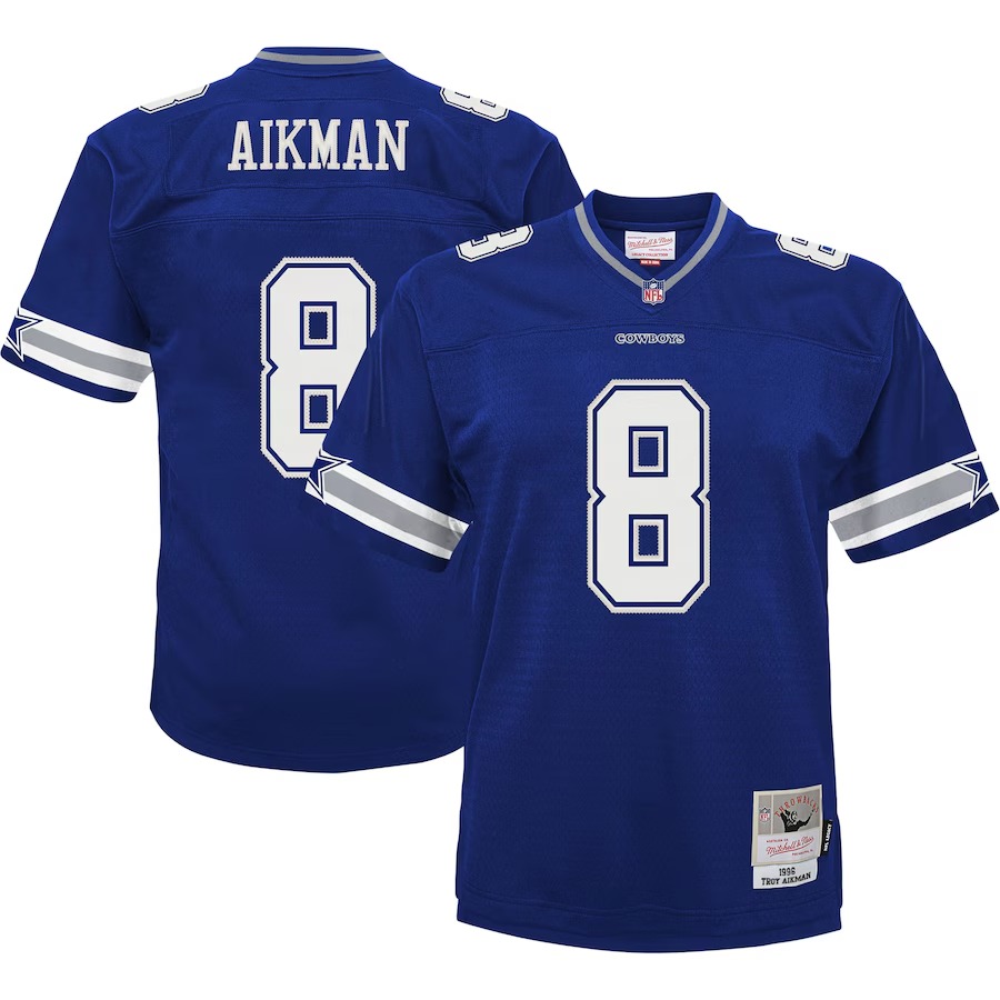 Youth Dallas Cowboys Troy Aikman Mitchell & Ness Navy Retired Player Legacy Jersey - Puhuasuan