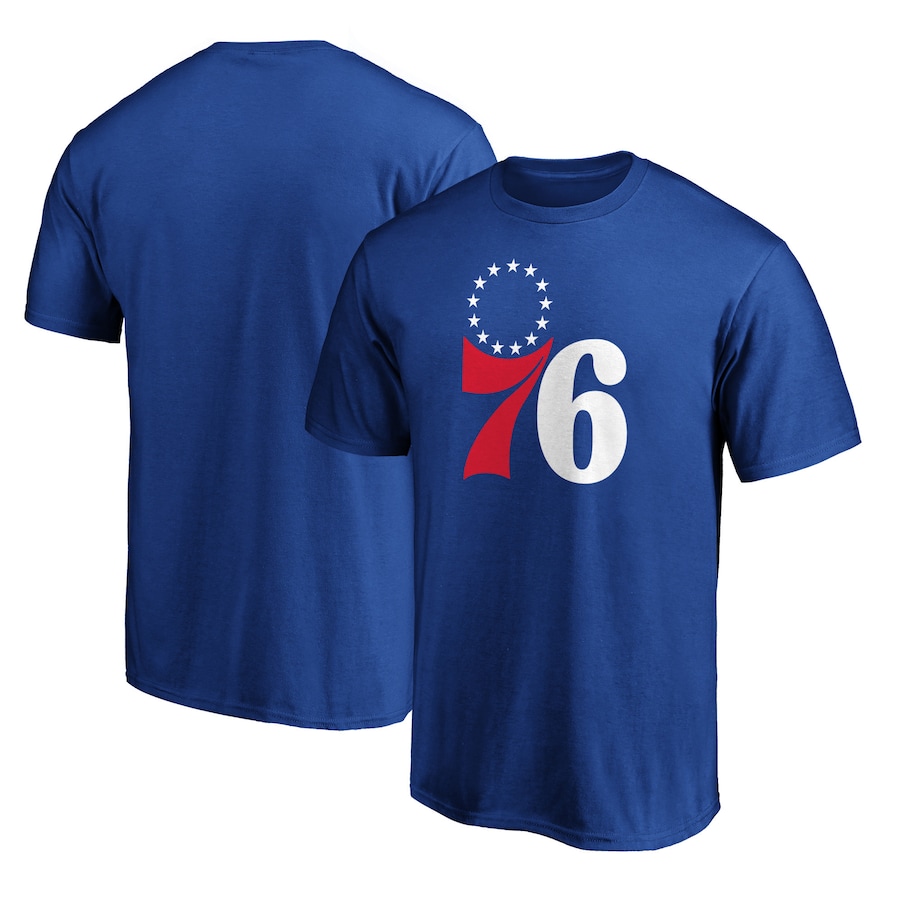 Men's Philadelphia 76ers Royal Logo T-Shirt - Puhuasuan