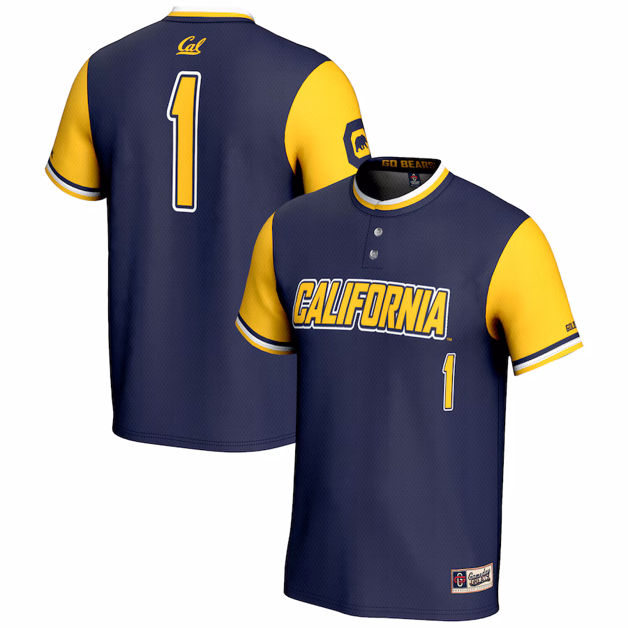 Youth GameDay Greats #1 Navy Cal Bears Lightweight Softball Jersey - Puhuasuan