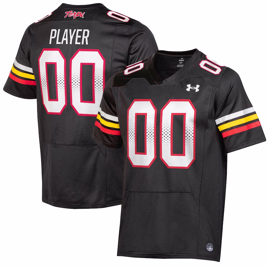 Maryland Terrapins Under Armour Pick-A-Player NIL Replica Football Jersey - Black - Puhuasuan
