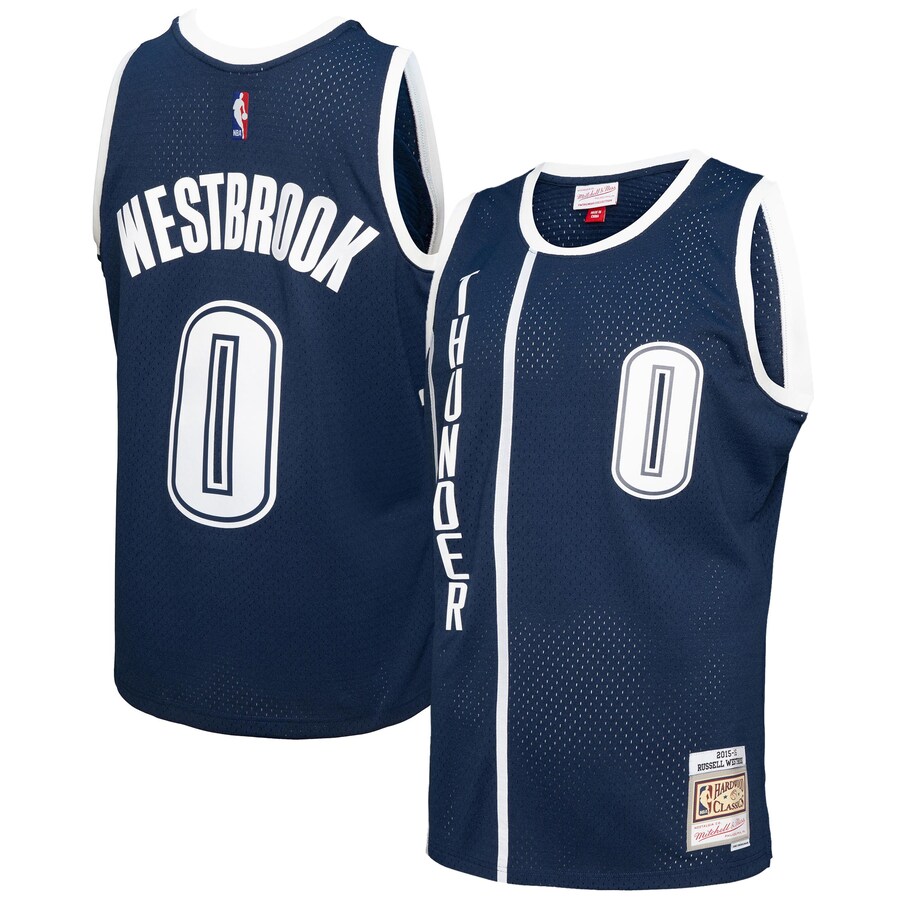 Men's Oklahoma City Thunder Russell Westbrook Mitchell & Ness Blue 2015/16 Swingman Jersey - Puhuasuan