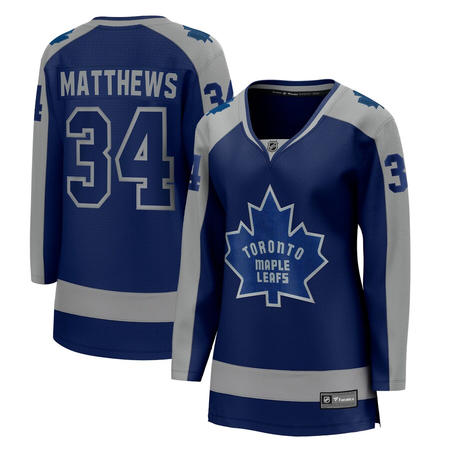 Women's Toronto Maple Leafs Auston Matthews Fanatics Branded Royal 2020/21 Special Edition Breakaway Player Jersey - Puhuasuan