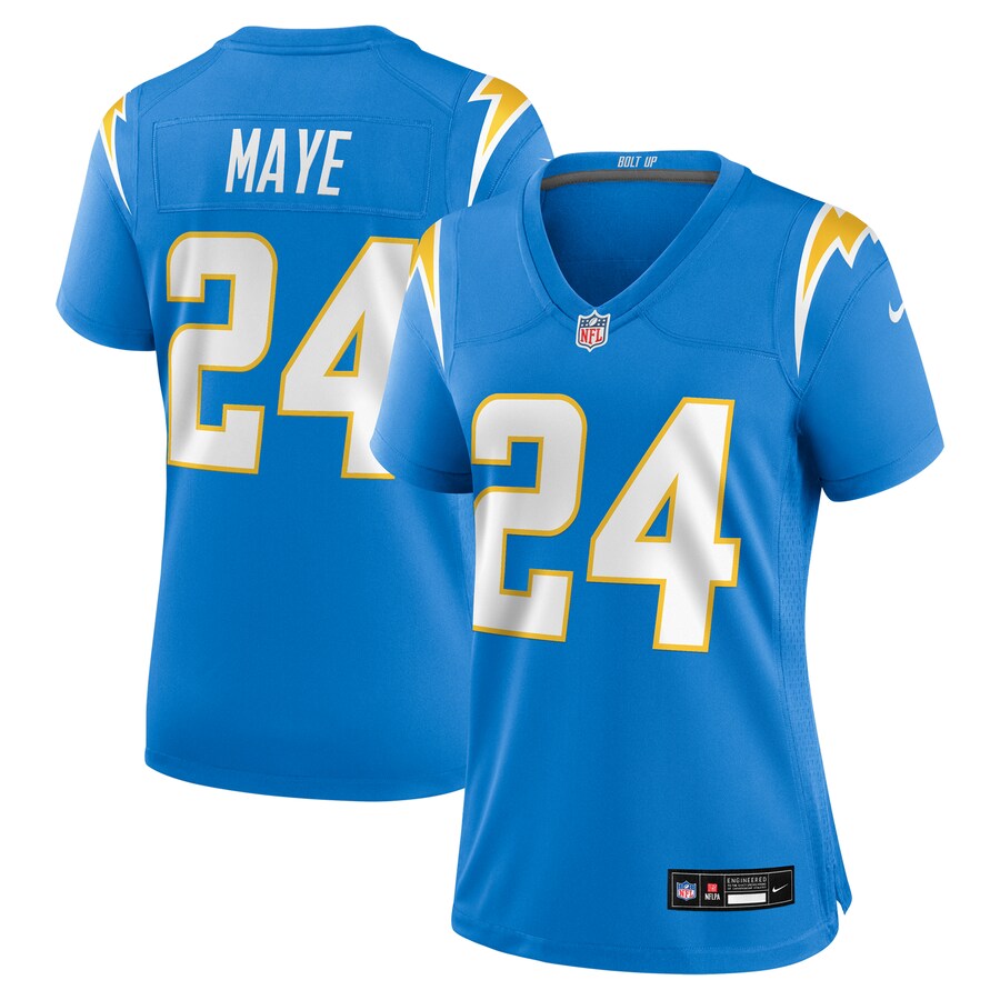 Women's Los Angeles Chargers Marcus Maye Nike Powder Blue Team Game Jersey - Puhuasuan