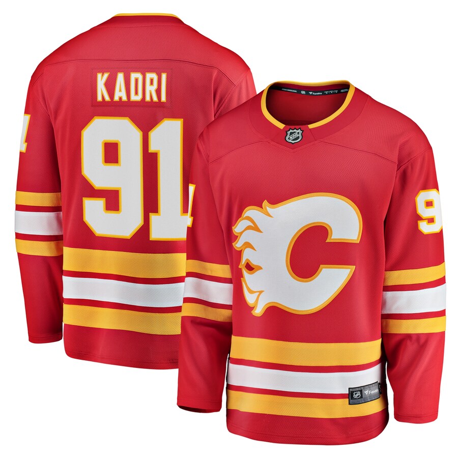 Men's Calgary Flames Nazem Kadri Fanatics Branded Red Home Breakaway Player Jersey - Puhuasuan