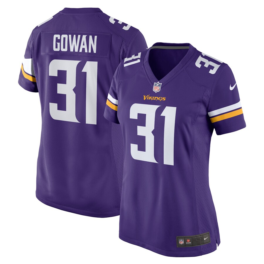 Women's Minnesota Vikings Tay Gowan Nike Purple Home Game Player Jersey - Puhuasuan