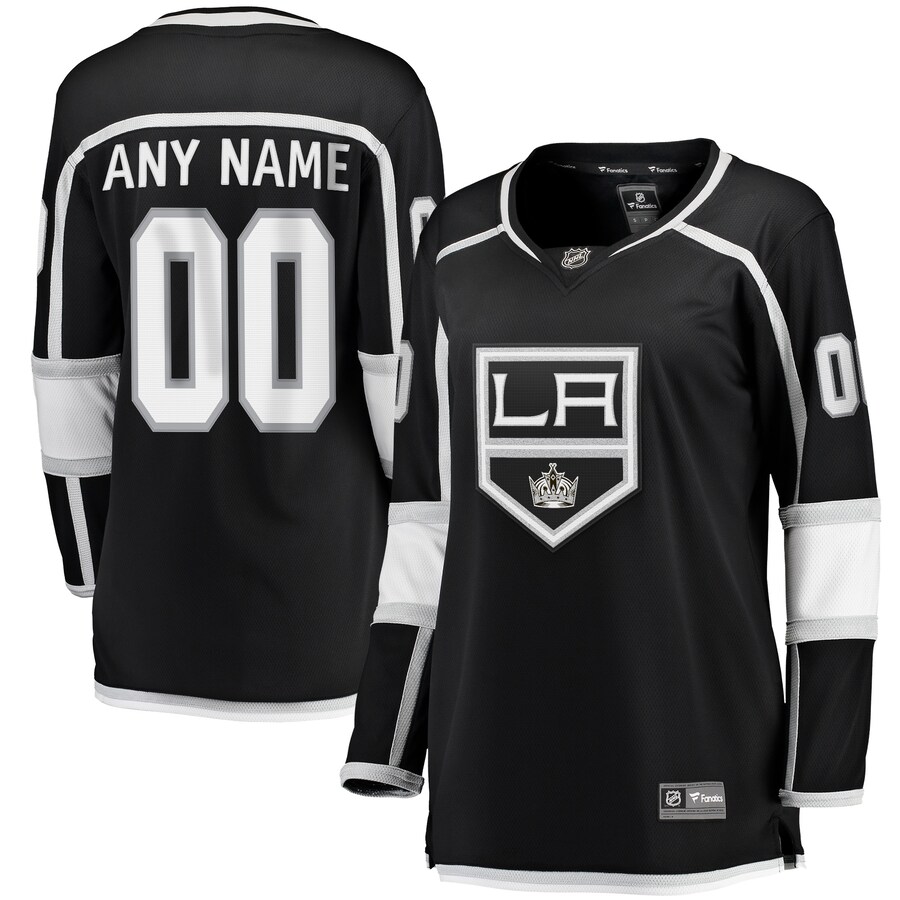 Women's Los Angeles Kings Fanatics Branded Black 2020/21 Home Breakaway Custom Jersey - Puhuasuan