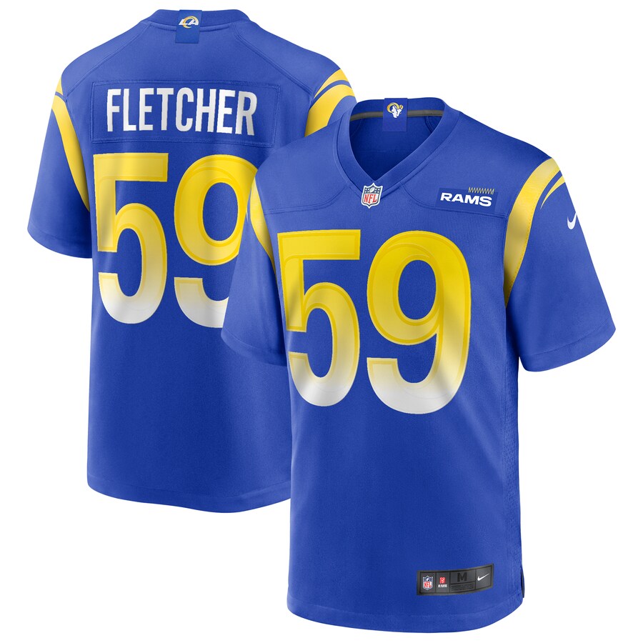 Men's Los Angeles Rams London Fletcher Nike Royal Game Retired Player Jersey - Puhuasuan