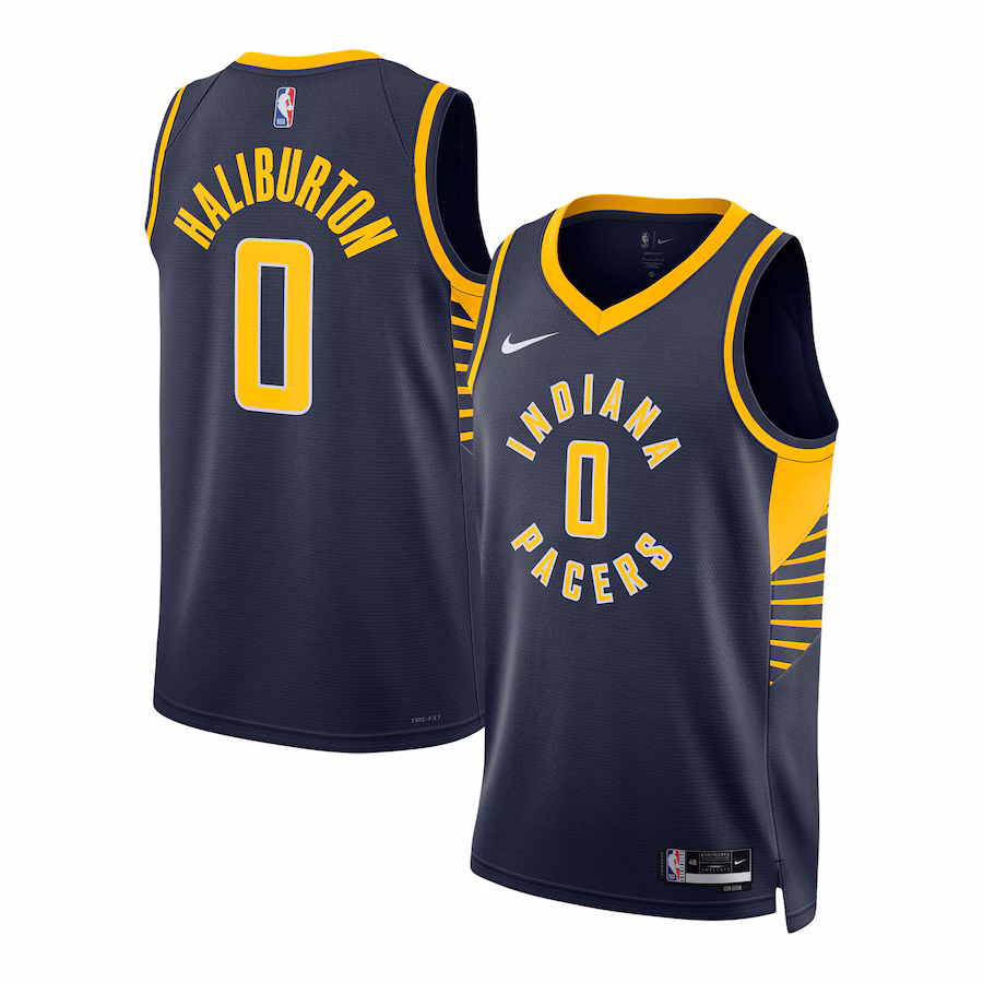 Unisex Indiana Pacers Tyrese Haliburton Nike Navy Swingman Jersey - Icon Edition - Puhuasuan