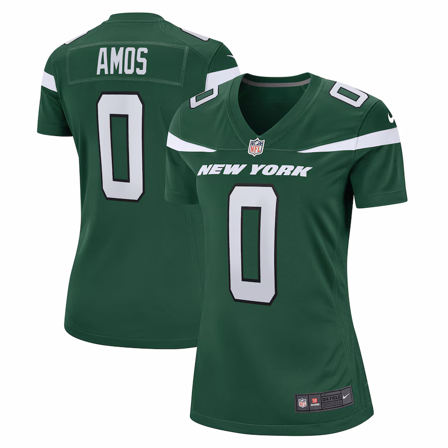 Women's New York Jets Adrian Amos Nike Gotham Green  Game Jersey - Puhuasuan