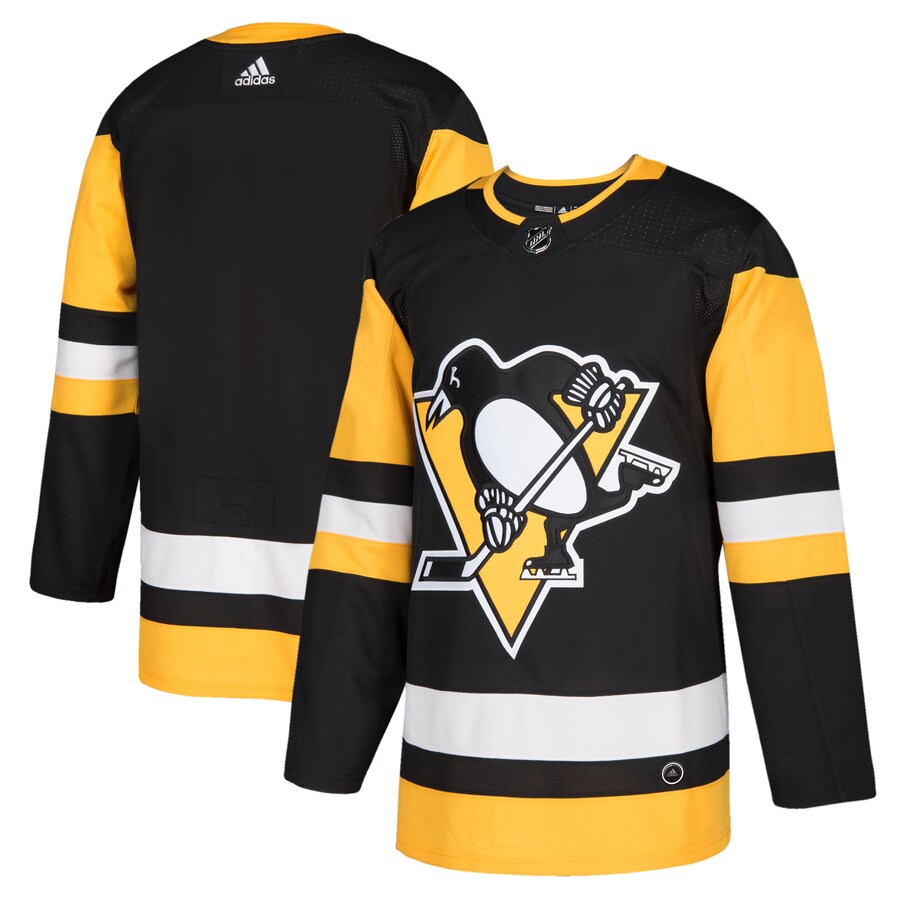 Men's Pittsburgh Penguins adidas Black Home Authentic Blank Jersey - Puhuasuan