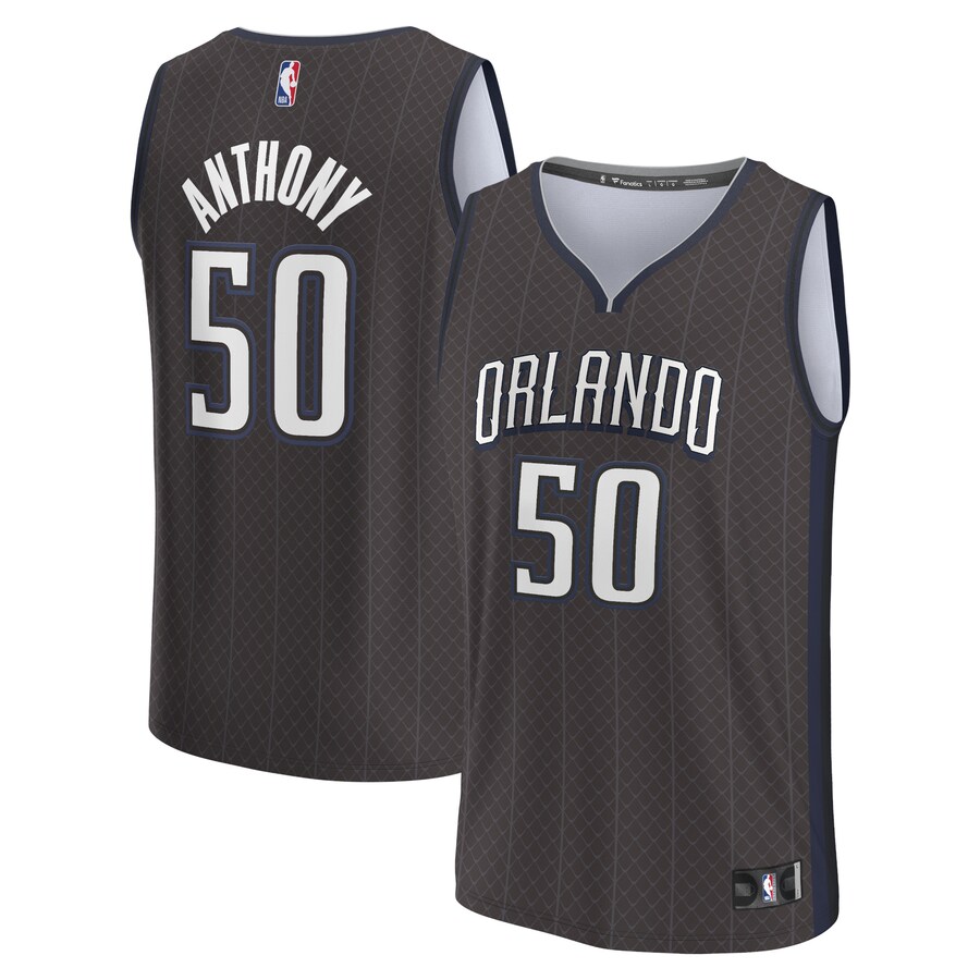 Men's Orlando Magic Cole Anthony Fanatics Black Fastbreak Jersey - City Edition - Puhuasuan