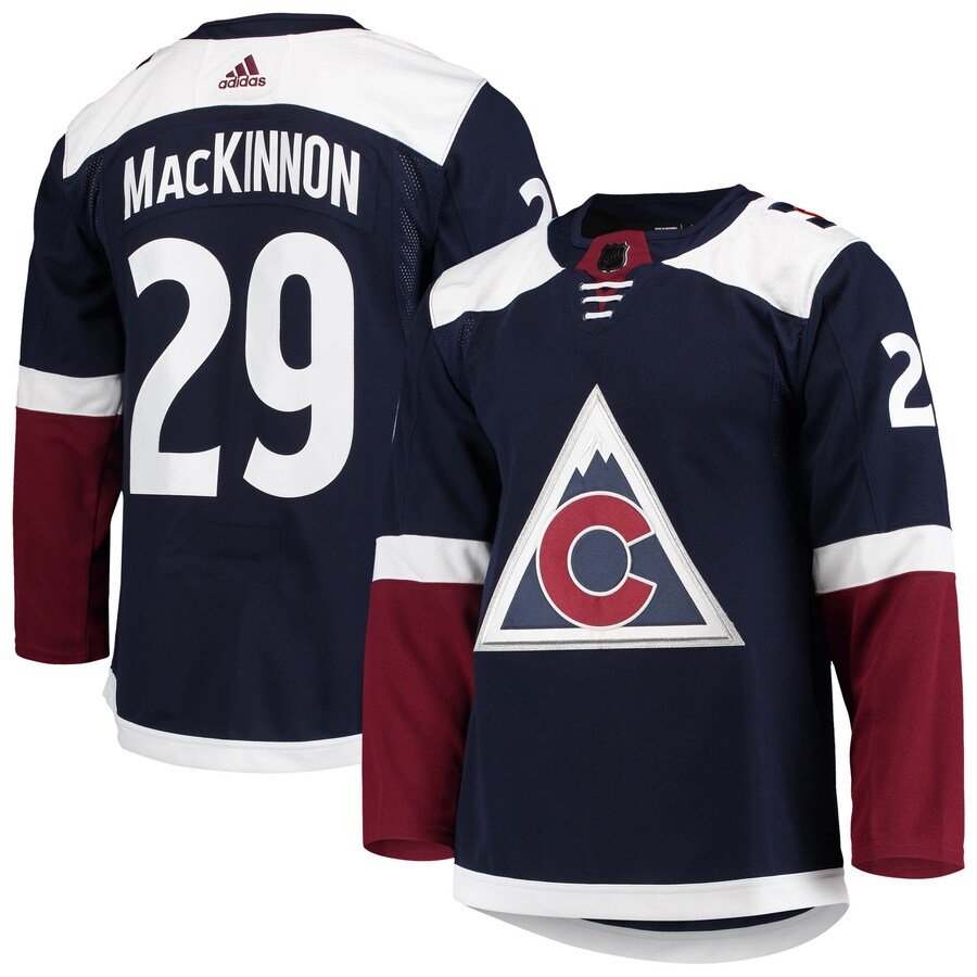 Men's Colorado Avalanche Nathan MacKinnon adidas Navy Alternate Primegreen Authentic Pro Player Jersey - Puhuasuan