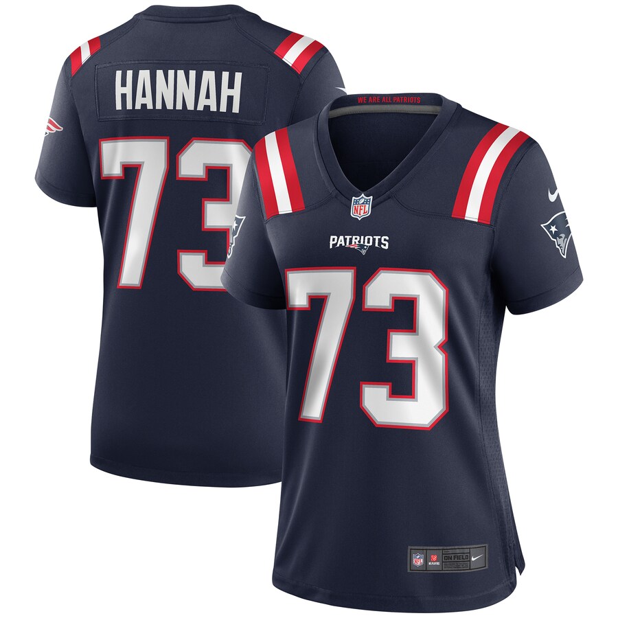 Women's New England Patriots John Hannah Nike Navy Game Retired Player Jersey - Puhuasuan
