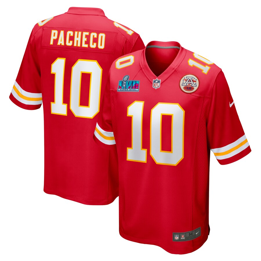 Men's Kansas City Chiefs Isiah Pacheco Nike Red Super Bowl LVII Patch Game Jersey - Puhuasuan