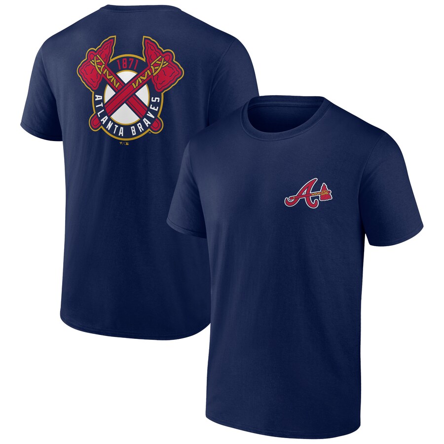 Men's Atlanta Braves Navy Bring It T-Shirt - Puhuasuan