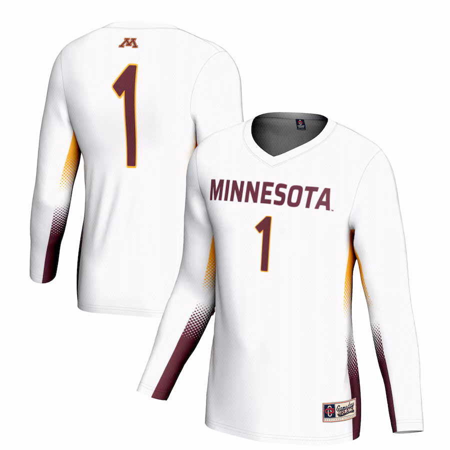 Unisex GameDay Greats #1 White Minnesota Golden Gophers Lightweight Volleyball Jersey - Puhuasuan