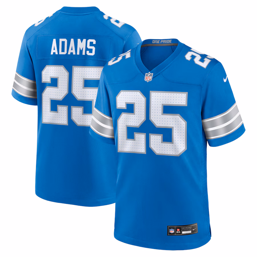 Men's Detroit Lions Jamal Adams Nike Blue Team Game Jersey - Puhuasuan