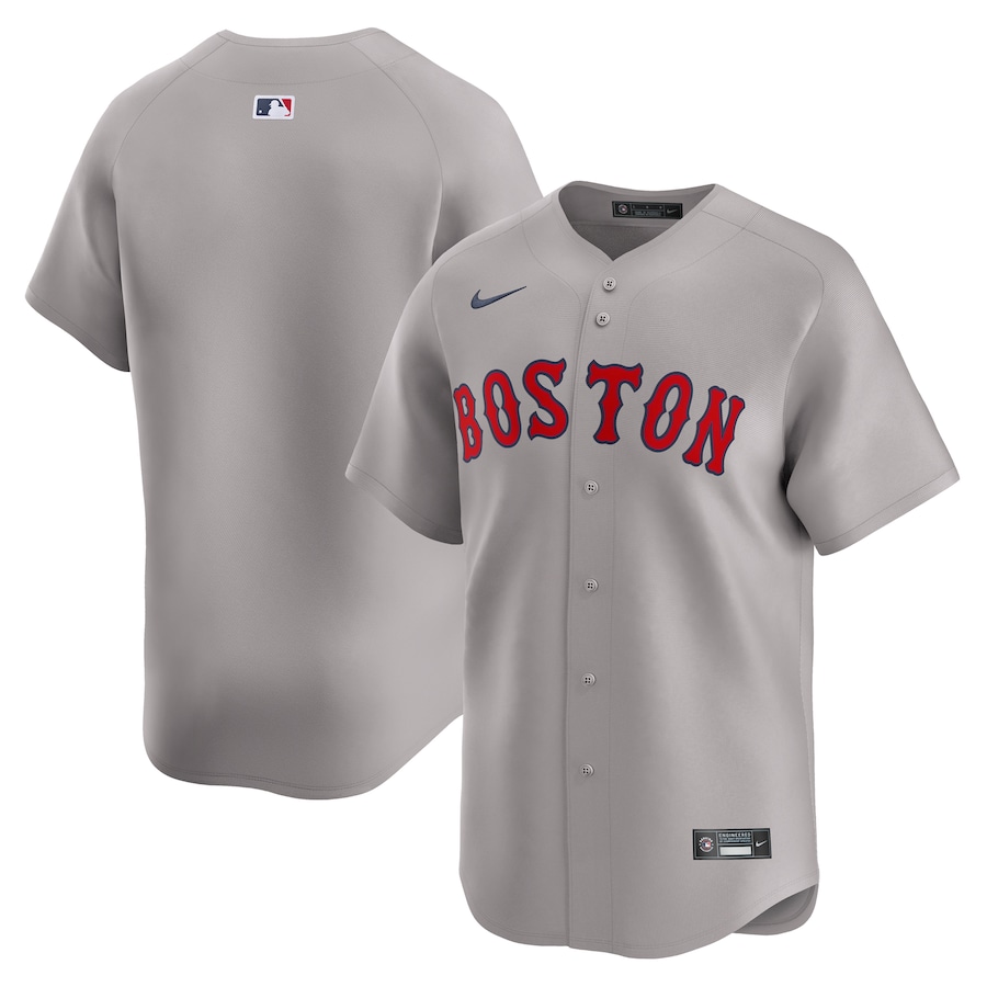 Men's Boston Red Sox  Nike Gray Away Limited Jersey - Puhuasuan