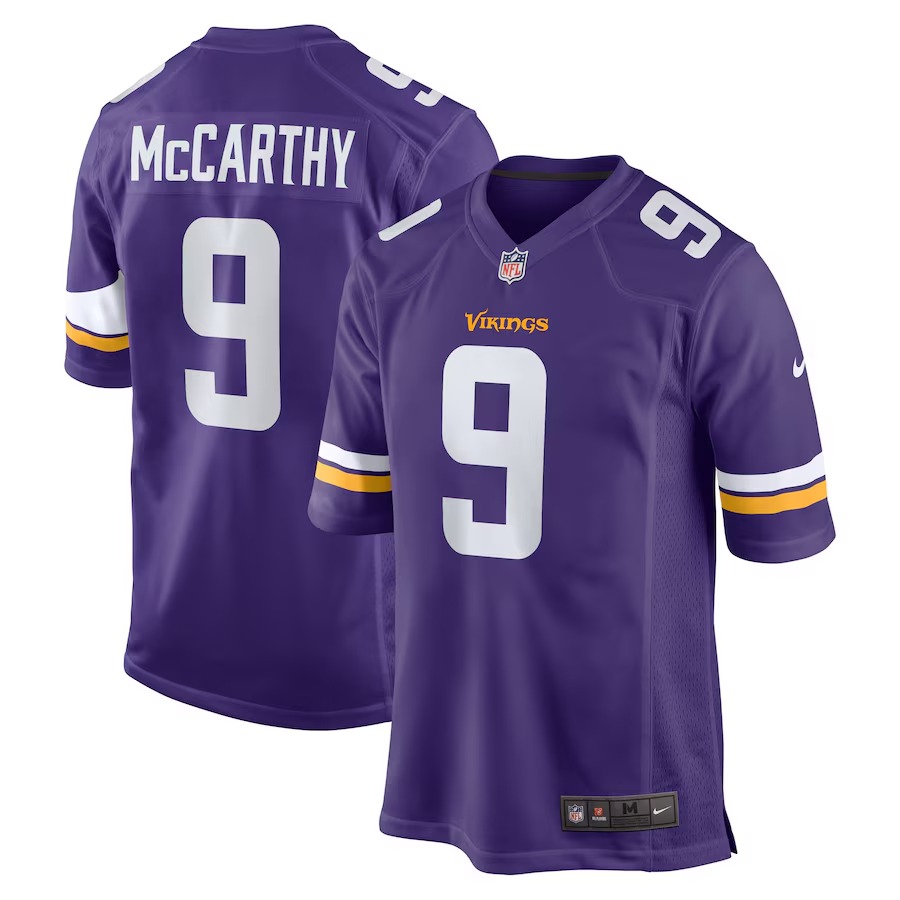 Men's Minnesota Vikings J.J. McCarthy Nike Purple Player Game Jersey - Puhuasuan