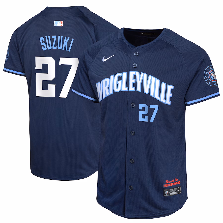 Youth Chicago Cubs Seiya Suzuki Nike Navy City Connect Limited Player Jersey - Puhuasuan