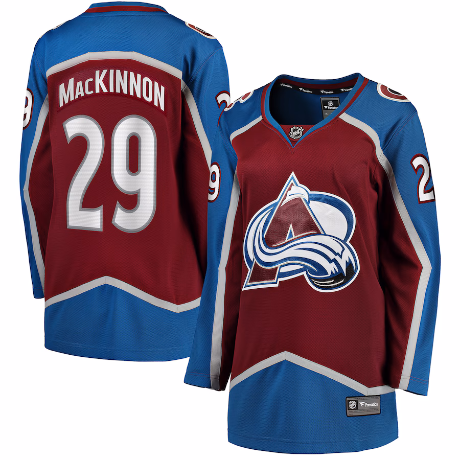 Women's Colorado Avalanche Nathan MacKinnon Fanatics Maroon Home Breakaway Player Jersey - Puhuasuan