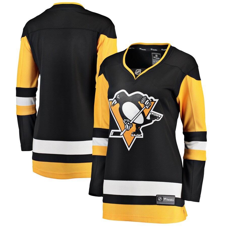 Women's Pittsburgh Penguins Fanatics Branded Black Breakaway Home Jersey - Puhuasuan
