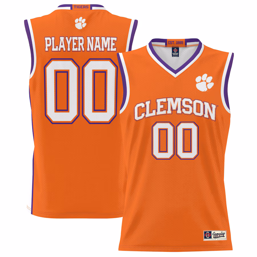Clemson Tigers GameDay Greats Men's NIL Pick-A-Player Lightweight Basketball Jersey - Orange - Puhuasuan