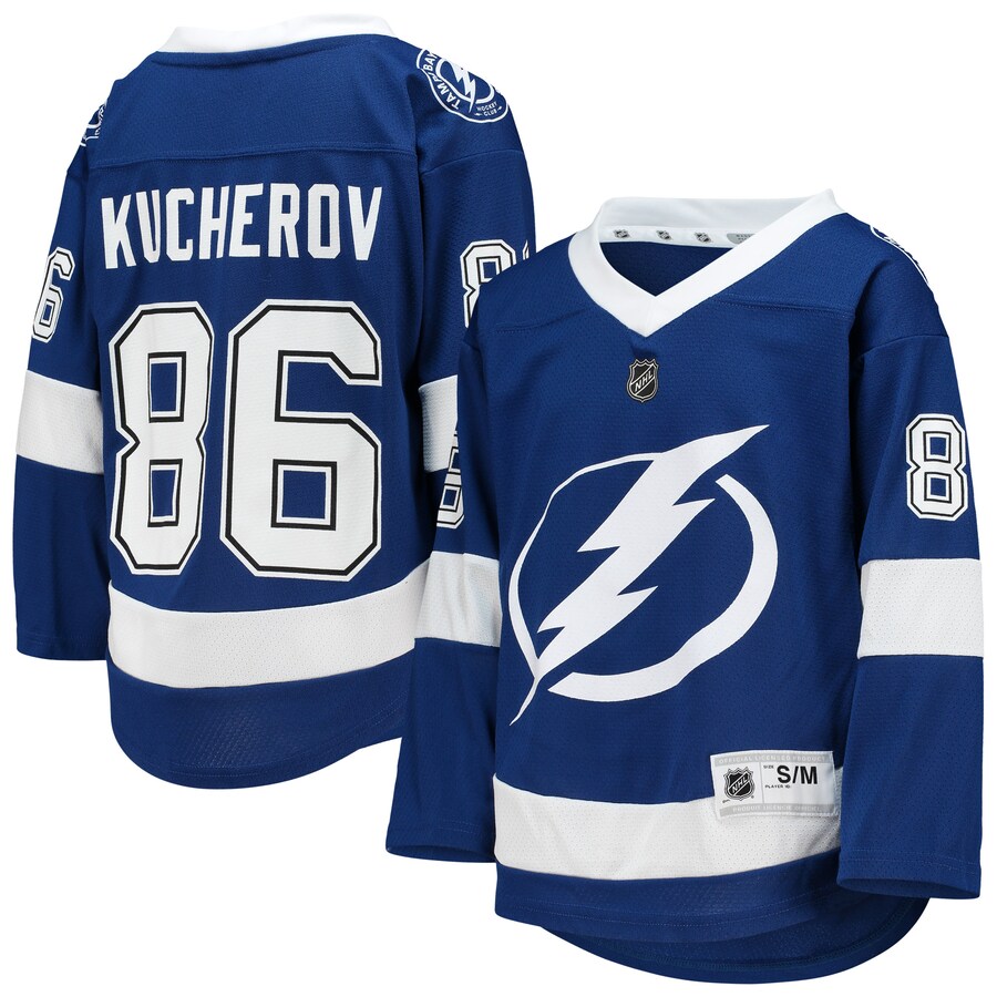 Youth Tampa Bay Lightning Nikita Kucherov Blue Home Replica Player Jersey - Puhuasuan
