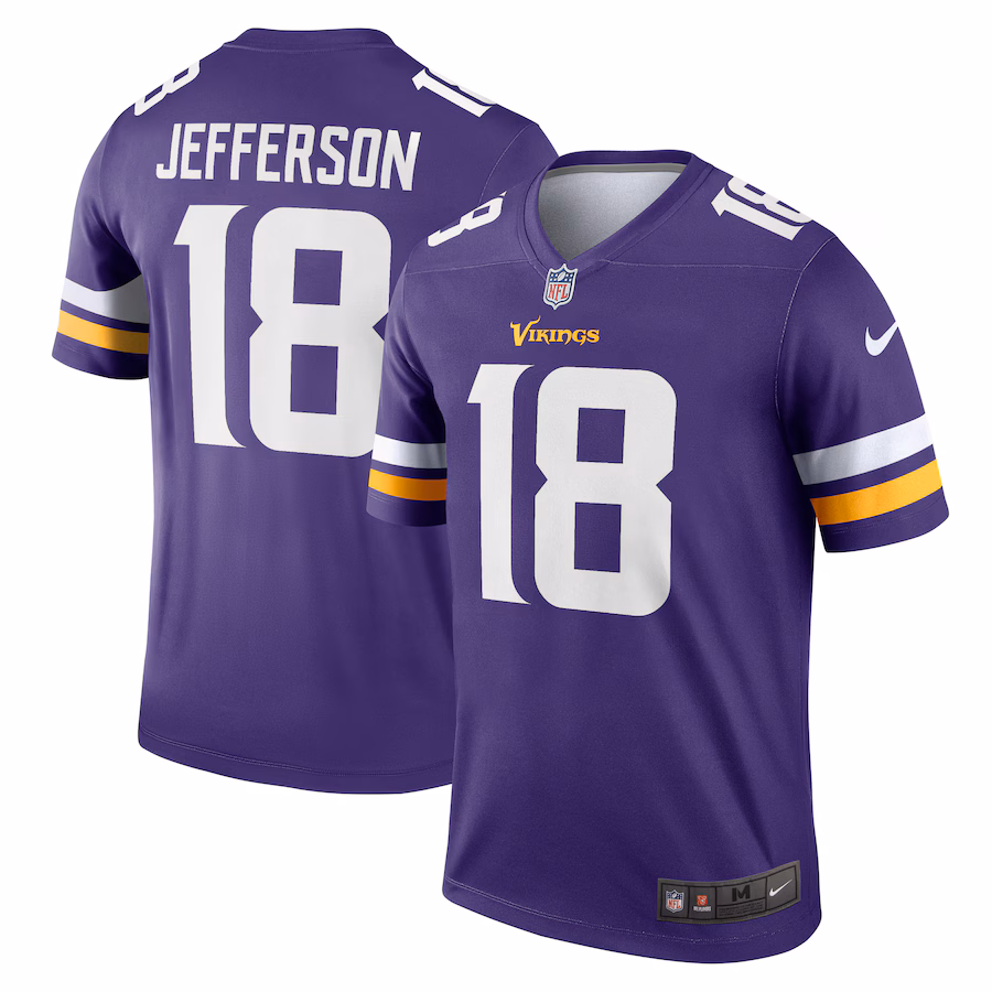 Men's Minnesota Vikings Justin Jefferson Nike Purple Alternate Legend Jersey - Puhuasuan