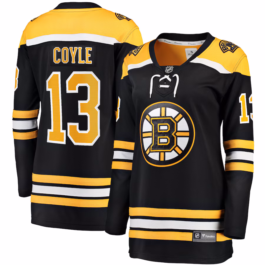 Women's Boston Bruins Charlie Coyle Fanatics Black Home Breakaway Jersey - Puhuasuan