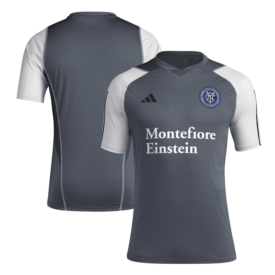 Men's New York City FC adidas Gray 2024 AEROREADY Training Jersey - Puhuasuan