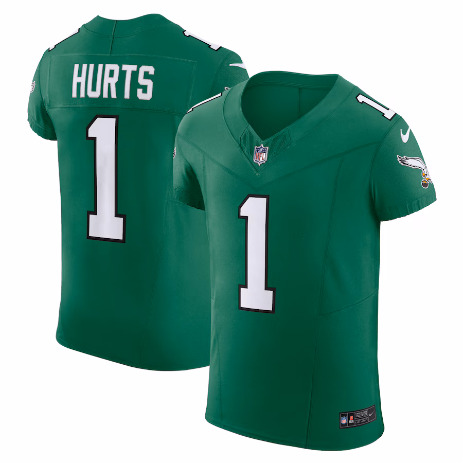 Men's Philadelphia Eagles Jalen Hurts Nike Kelly Green 2nd Alternate Vapor F.U.S.E. Elite Jersey - Puhuasuan