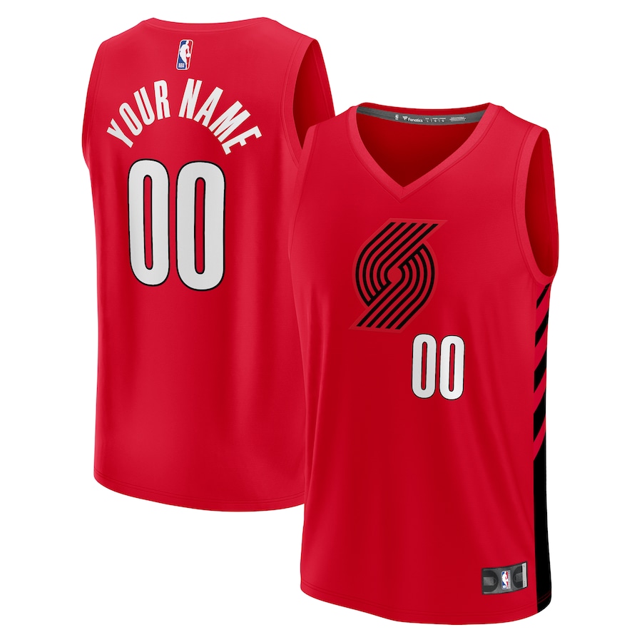Youth Portland Trail Blazers  Fanatics Red Fast Break Replica Custom Jersey - Statement Edition - Puhuasuan