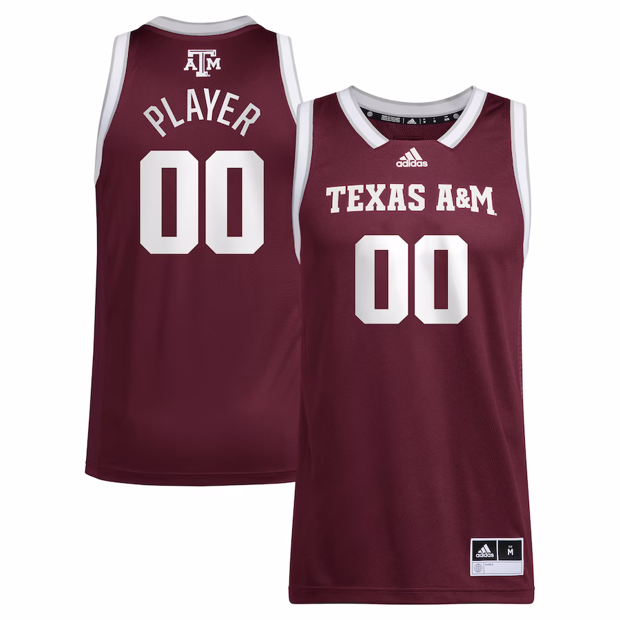 Texas A&M Aggies adidas Unisex Pick-A-Player NIL Men's Basketball Jersey - Maroon - Puhuasuan