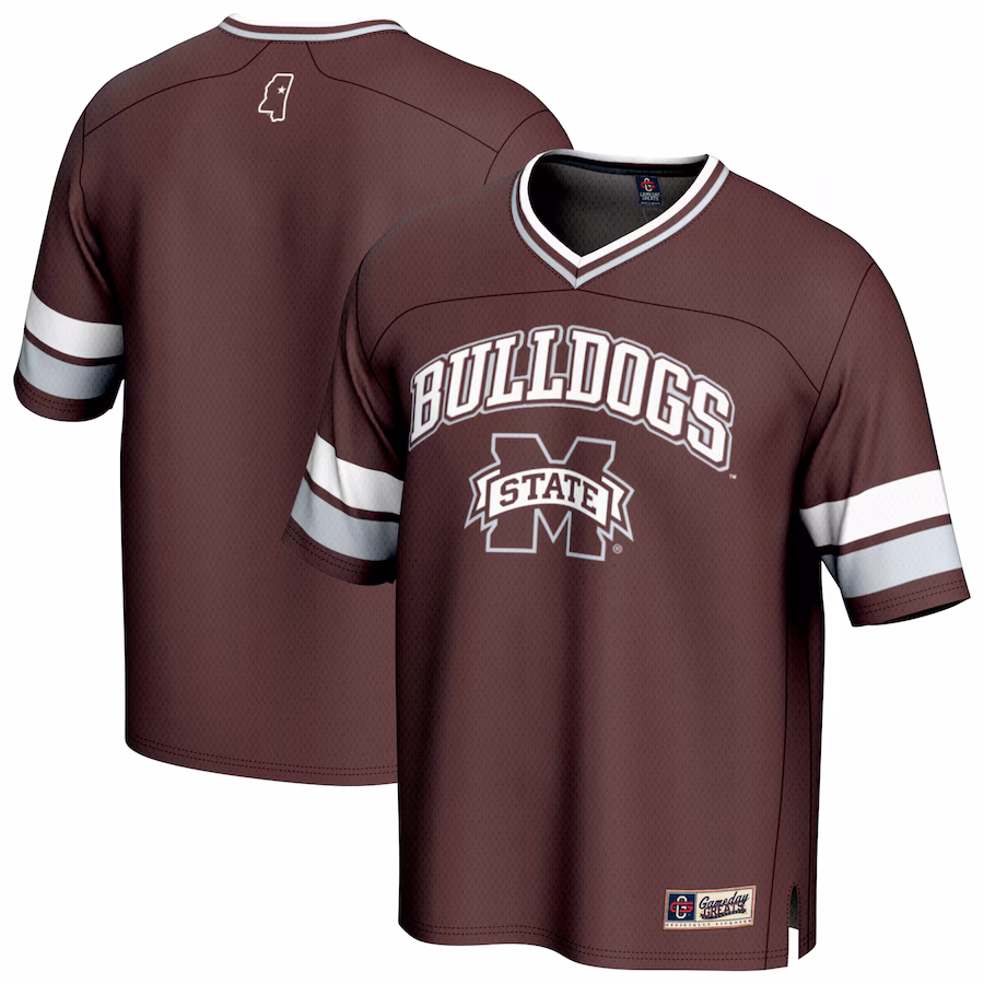 Unisex GameDay Greats Maroon Mississippi State Bulldogs Spirit Football Jersey - Puhuasuan