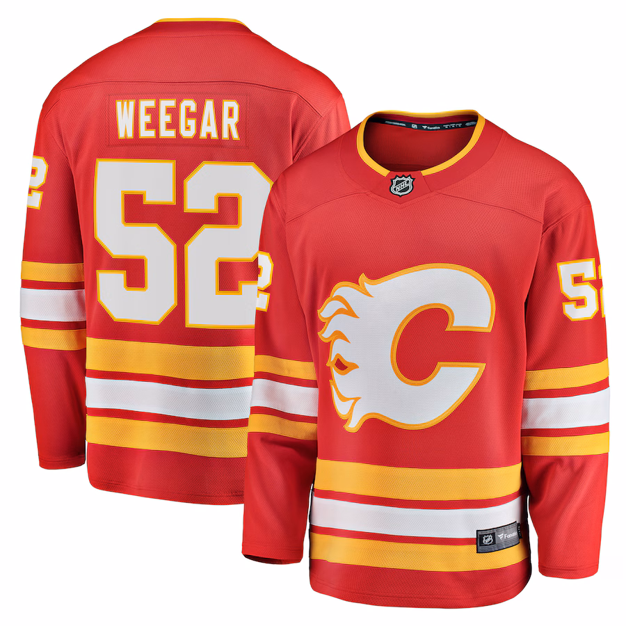 Men's Calgary Flames MacKenzie Weegar Fanatics Red Home Breakaway Player Jersey - Puhuasuan