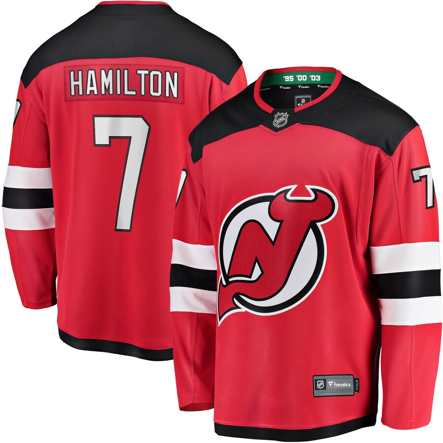 Men's New Jersey Devils Dougie Hamilton Fanatics Branded Red Breakaway Player Jersey - Puhuasuan
