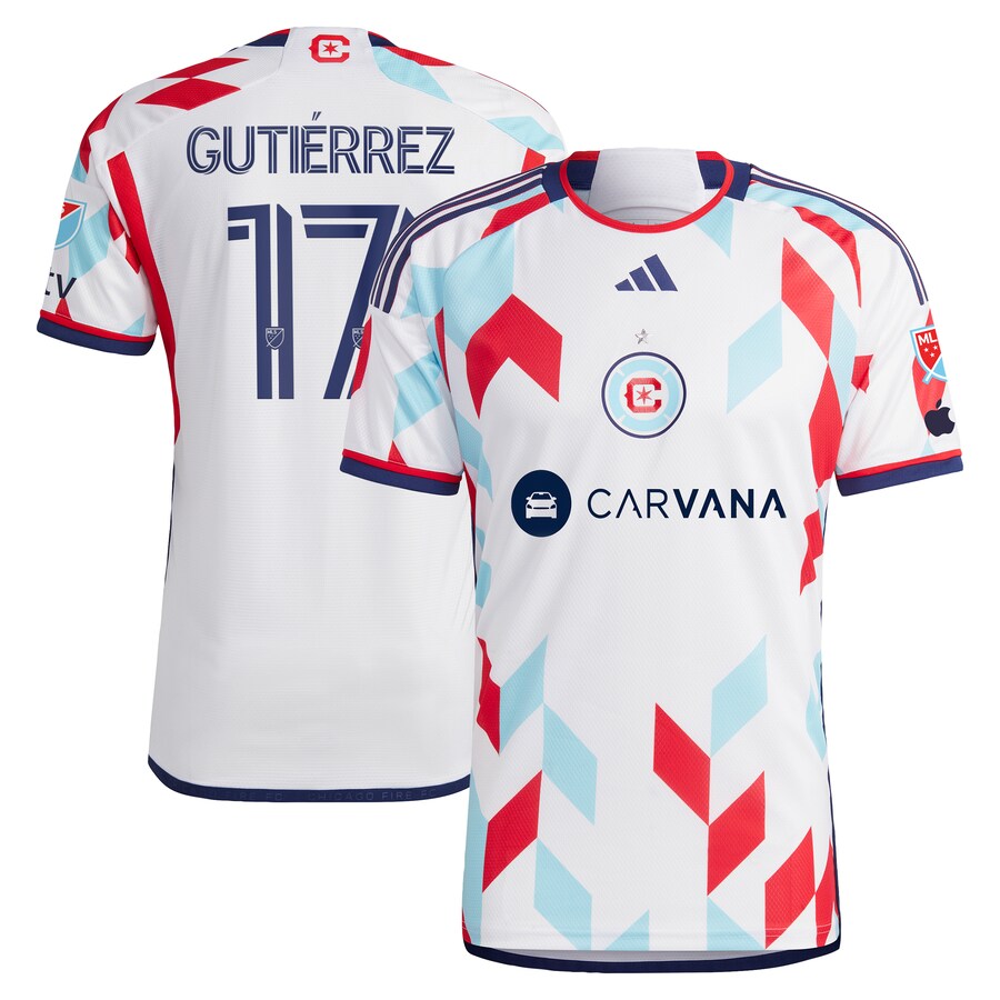 Men's Chicago Fire Brian Gutiérrez adidas White 2024 A Kit For All Authentic Player Jersey - Puhuasuan