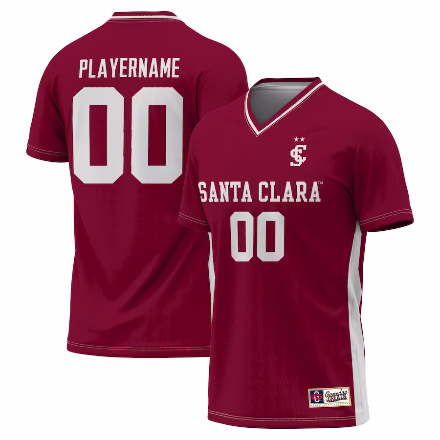 Santa Clara Broncos GameDay Greats Youth NIL Pick-A-Player Lightweight Women's Soccer Jersey - Maroon - Puhuasuan