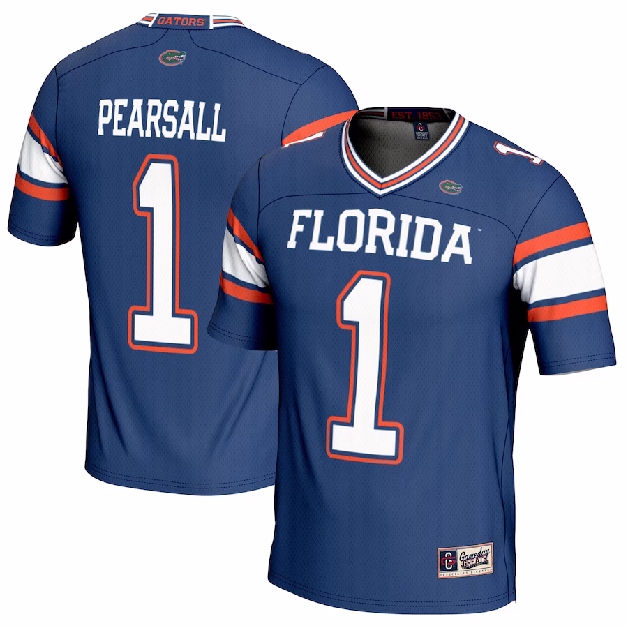 Ricky Pearsall Florida Gators GameDay Greats Youth NIL Player Football Jersey - Royal - Puhuasuan