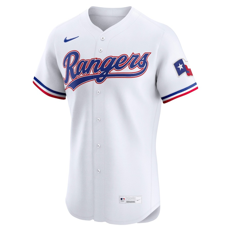 Men's Texas Rangers Nike White Home Elite Custom Jersey - Puhuasuan