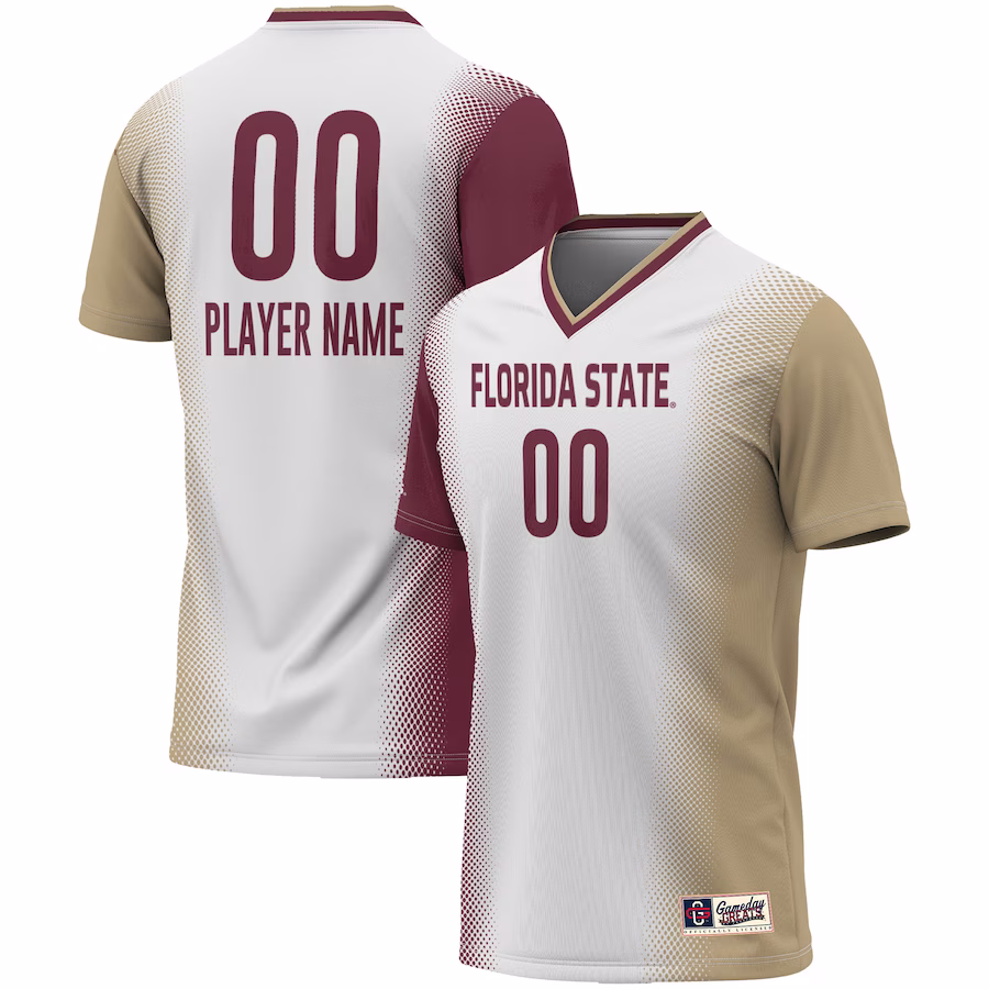 Florida State Seminoles GameDay Greats Unisex NIL Pick-A-Player Lightweight Women's Soccer Jersey - White - Puhuasuan
