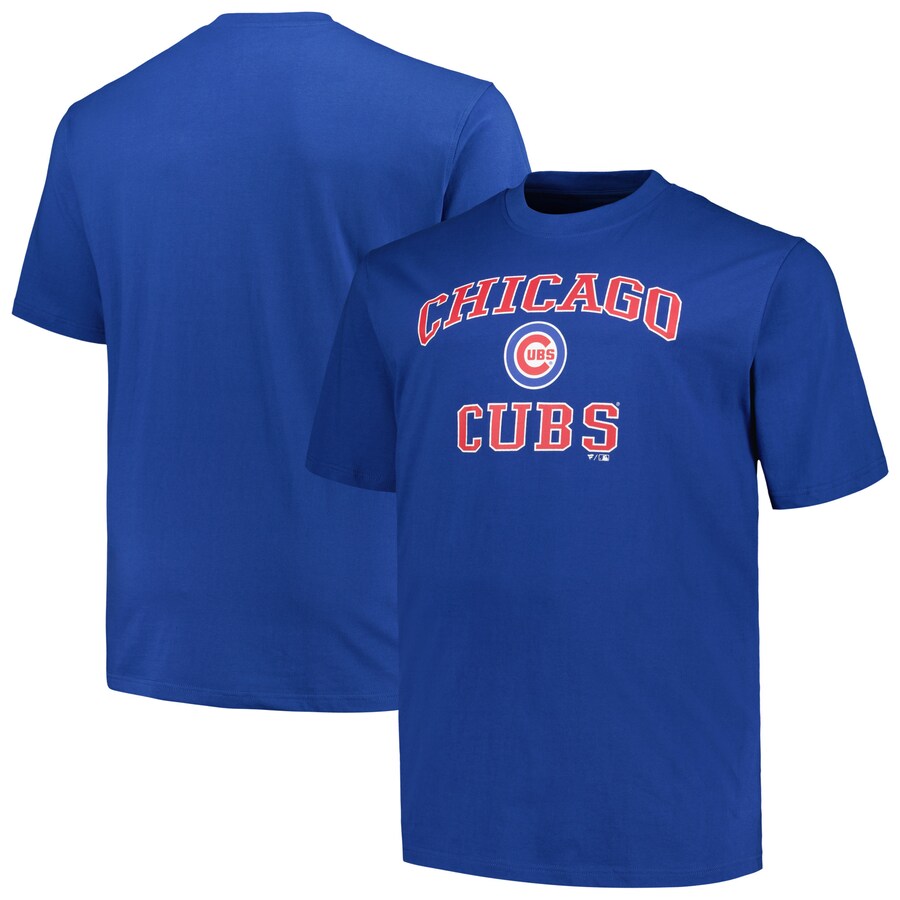 Men's Chicago Cubs Profile Royal Big & Tall Heart & Soul T-Shirt - Puhuasuan