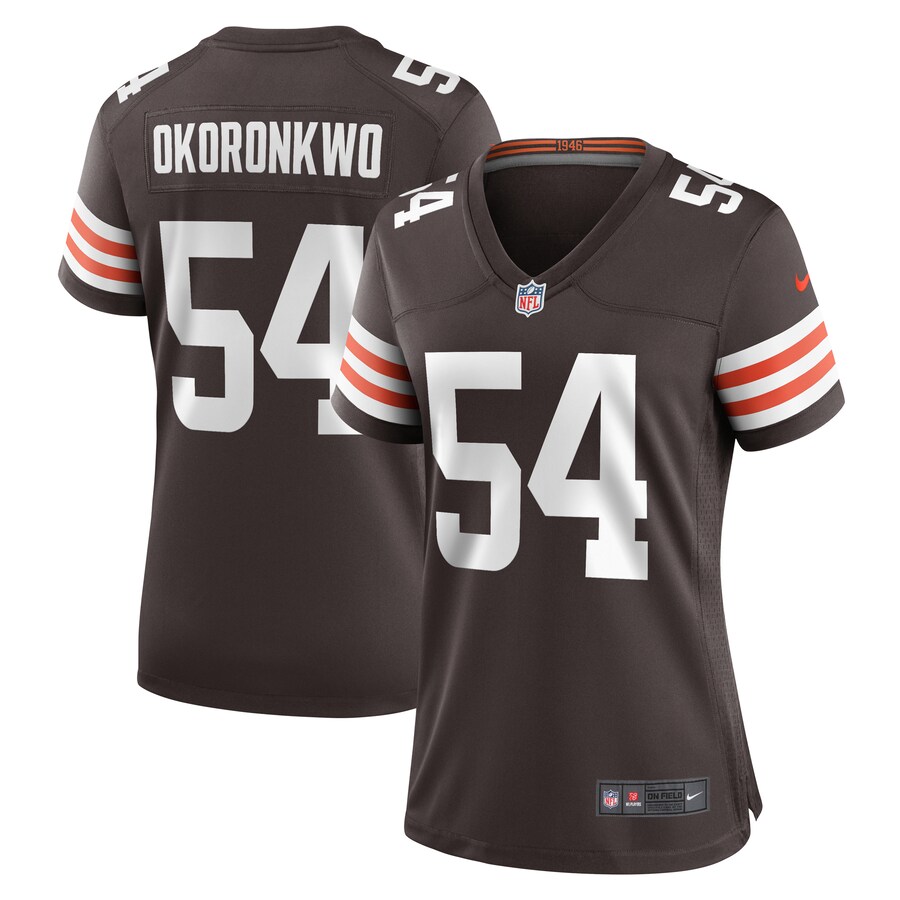 Women's Cleveland Browns Ogbonnia Okoronkwo Nike Brown Game Player Jersey - Puhuasuan