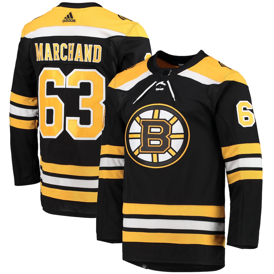 Men's Boston Bruins Brad Marchand adidas Black Home Primegreen Authentic Pro Player Jersey - Puhuasuan