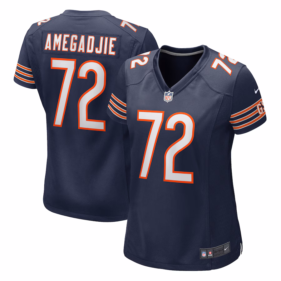 Women's Chicago Bears Kiran Amegadjie Nike Navy Game Jersey - Puhuasuan