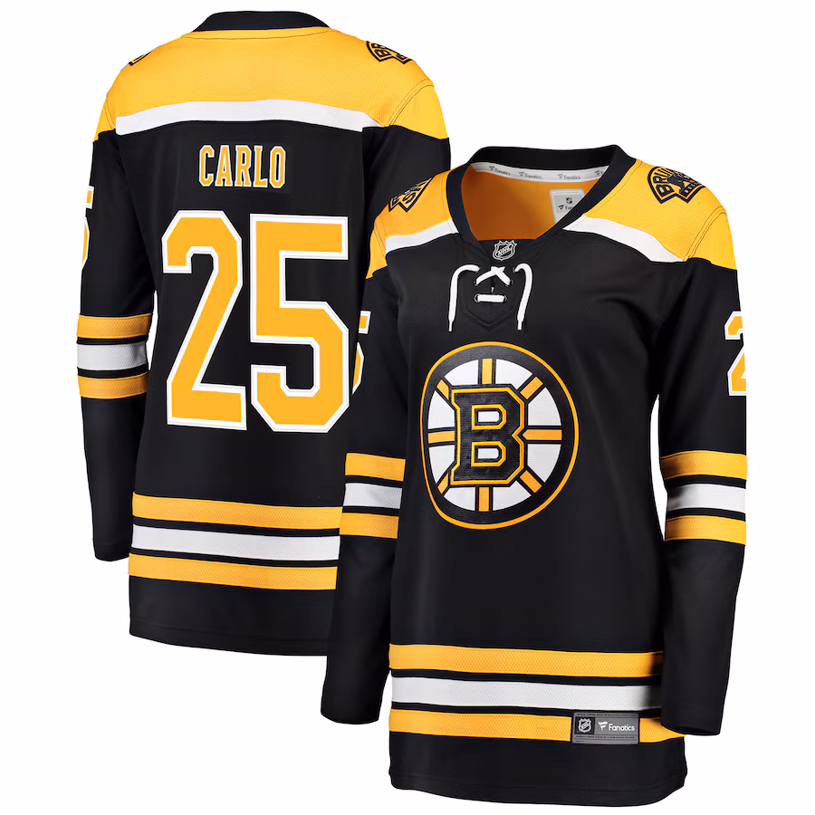 Women's Boston Bruins Brandon Carlo Fanatics Black Breakaway Player Jersey - Puhuasuan